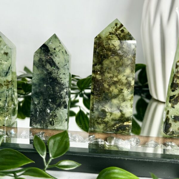Prehnite with Epidote Towers