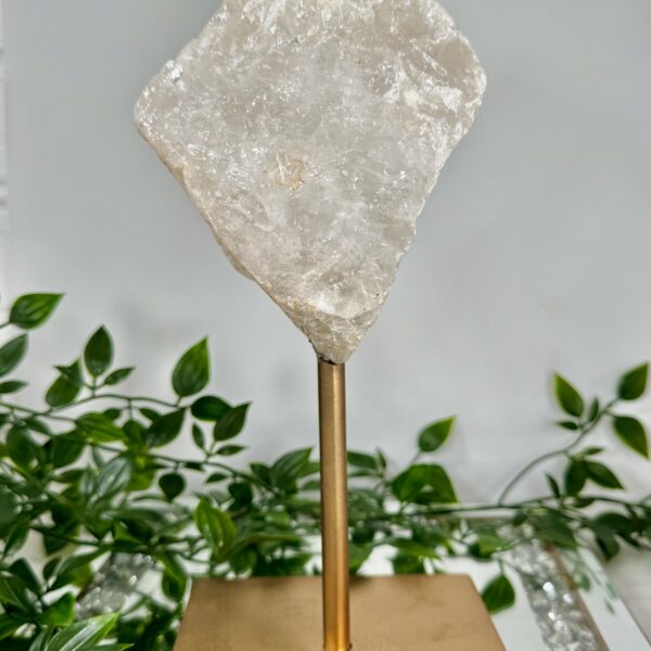 Raw Clear Quartz on Stand
