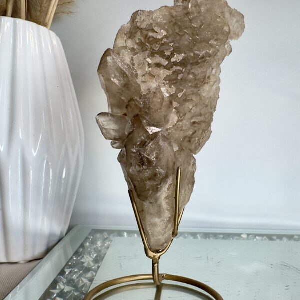 Elestial Smoky Quartz on Stand